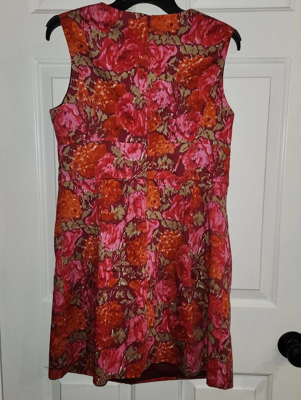 Michael Kors Women's Floral  Print Sleeveless  Dress Red Pink Sz 10P